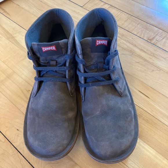 Camper Men\'s Beetle Gray Suede Chukka Ankle Boots Sz EU44 US 11 Lace Up GUC main image 7